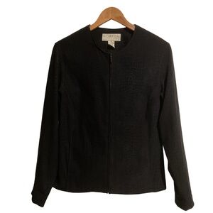 Norton McNaughton‎ Faux Suede Black Jacket Full Zip